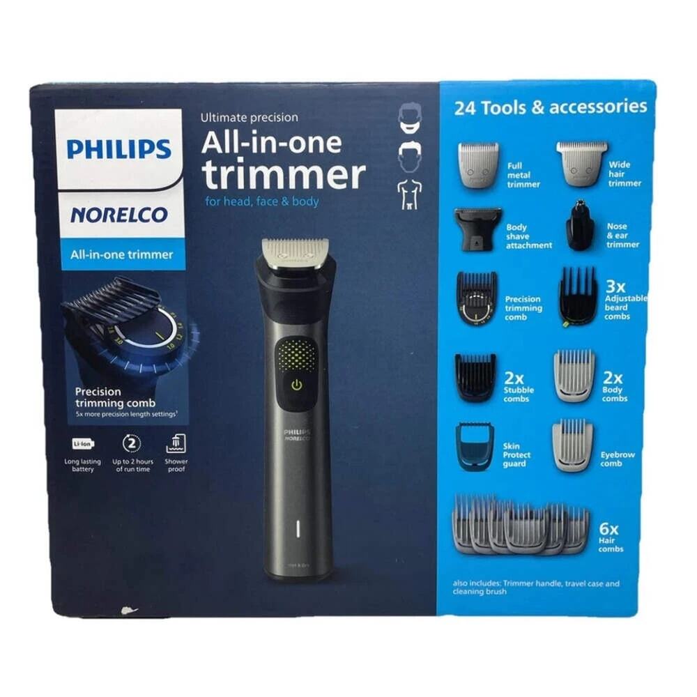 Philips Norelco Multigroom 7000 All-in-One Trimmer 24 Tools Wet Dry Groomer
